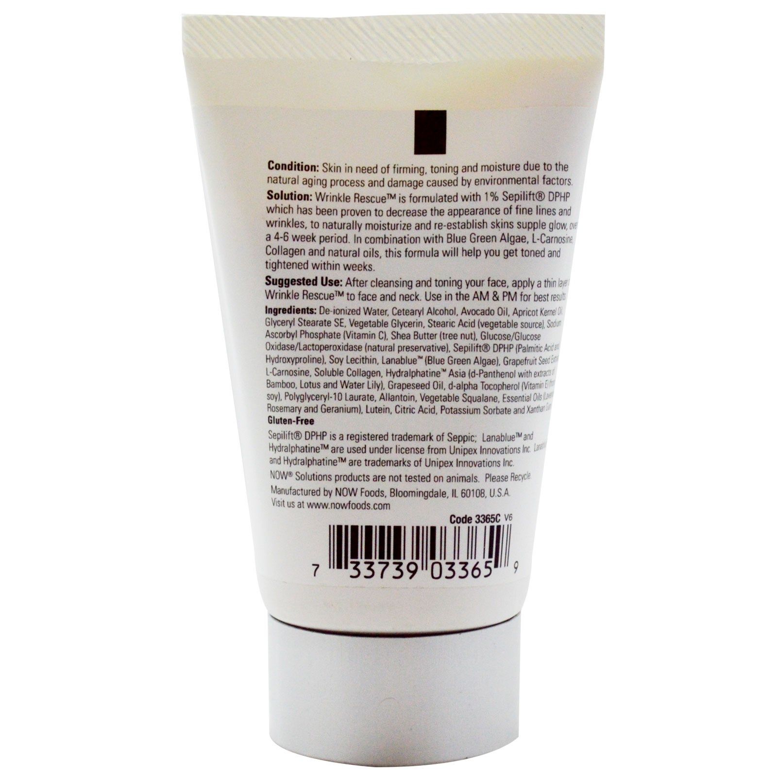 Wrinkle Rescue, Крем-лифтинг против морщин, Now Foods, 57 мг