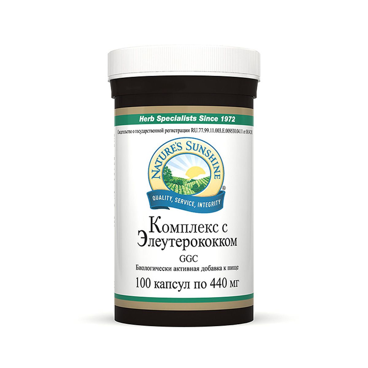 Комплекс с элеутерококком, Повышает умственную работоспособность, NSP, 440 мг, 100 капсул
