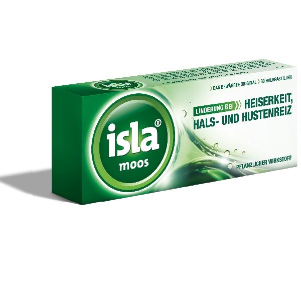 Пастилки для улучшения состояния органов дыхания Исла Моос, 30 шт