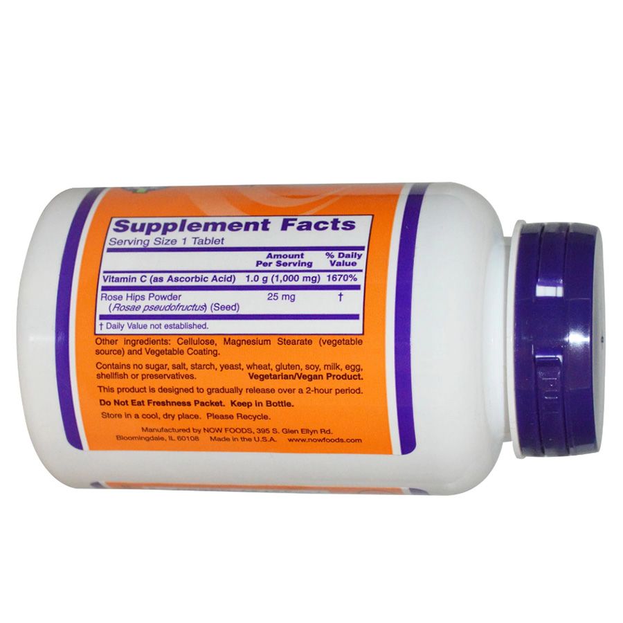 С-1000 натуральная антиоксидантная защита Now Foods, 100 таблеток