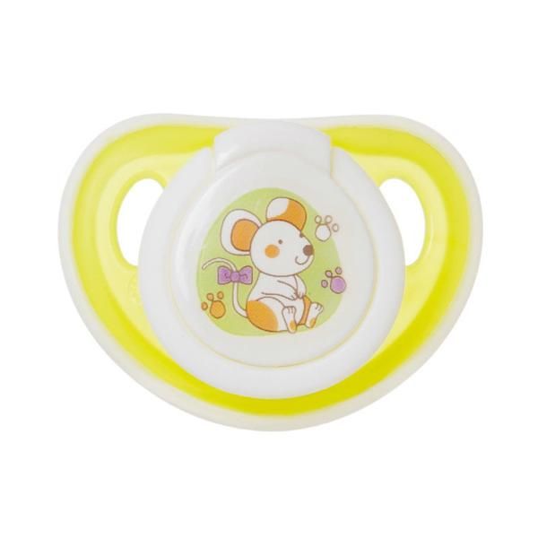 Пустышка силиконовая классическая бабочка с кольцом от 0 мес. Мир Детства, 1 шт