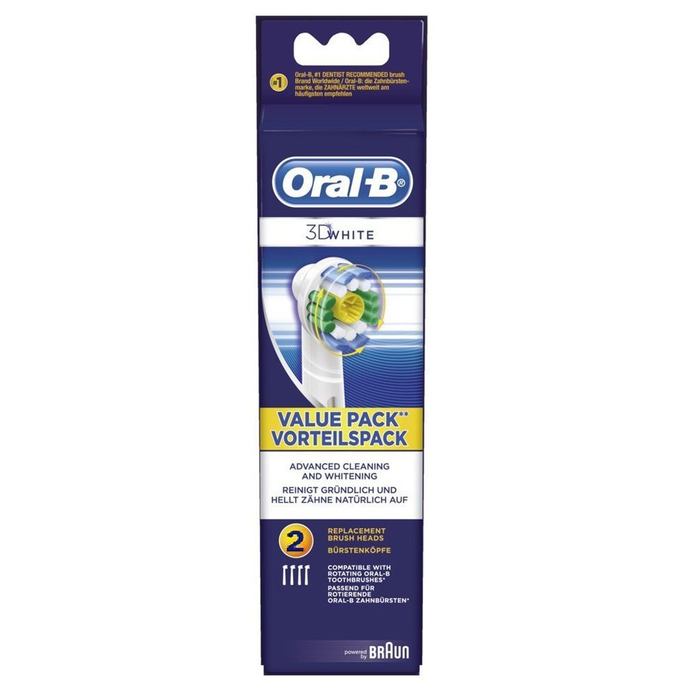 Насадки для электрической зубной щетки 3D White Oral-B, 2 шт