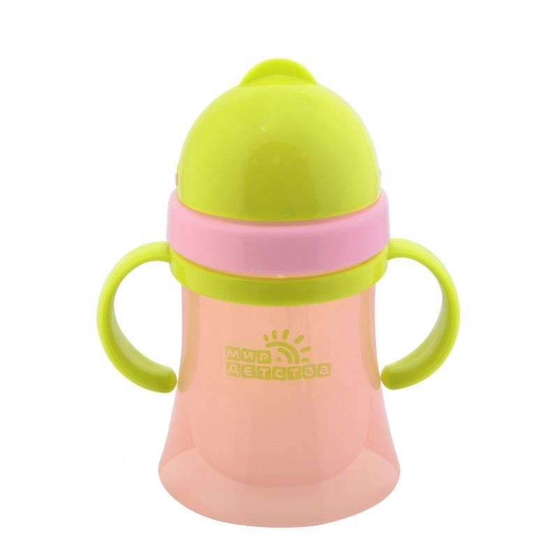 Поильник с соломинкой и ручками Мир Детства, 180 мл