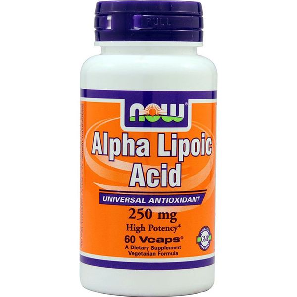 Alpha Lipoic Acid Альфа-липоевая кислота  Now Foods  250 мг, 60 капсул