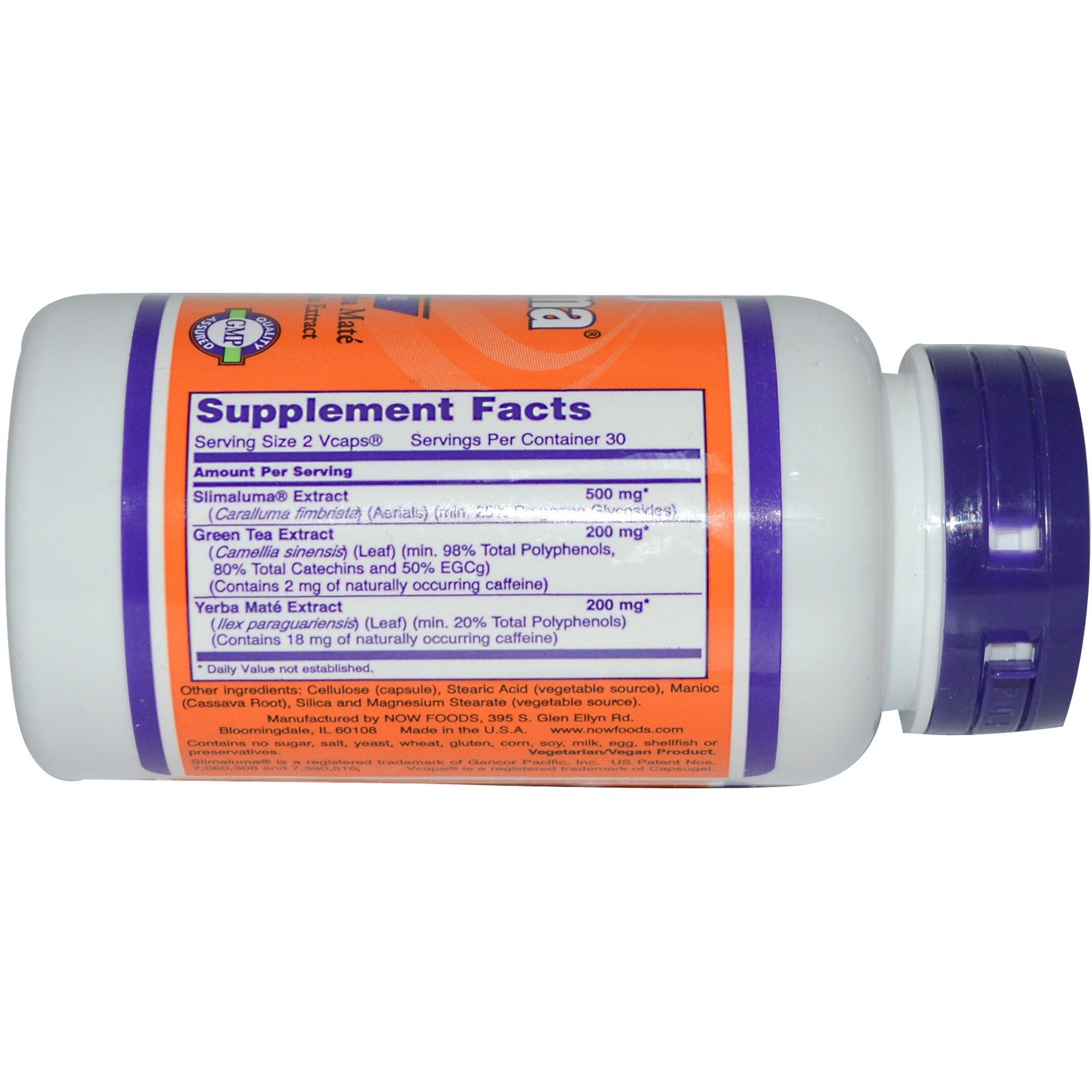 Нау Фудс Слималума Плюс Препарат для снижения веса, активатор метаболизма Slimaluma Plus Now Foods, 60 капсул