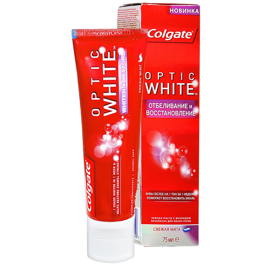 Зубная паста Optic White Отбеливание и восстановление Colgate, 75 мл