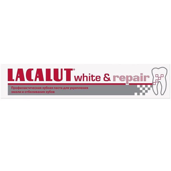 Зубная паста для укрепления эмали и отбеливания зубов Lacalut White&Repair, 50 мл