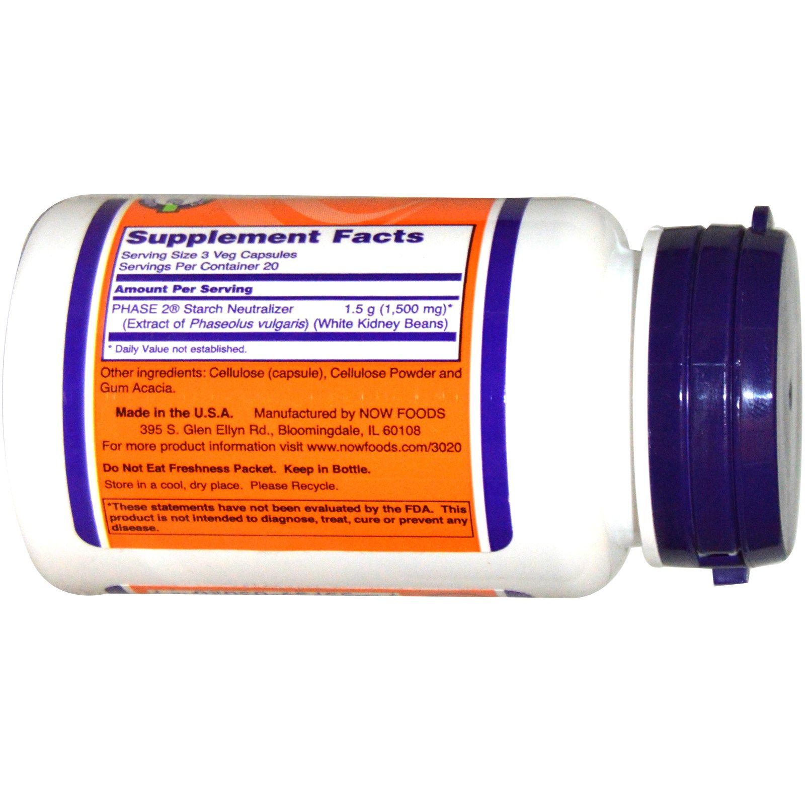 Phase2, Контроль веса, Now Foods, 500 мг, 120 капсул