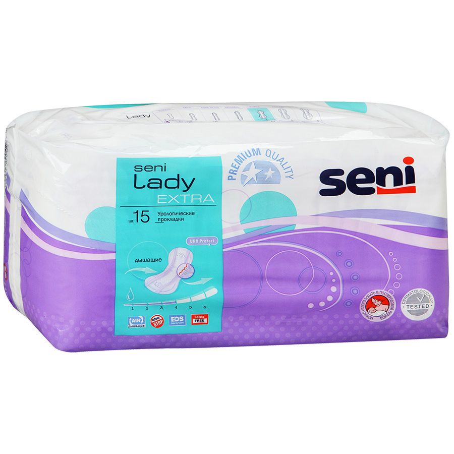Прокладки lady extra урологические Seni, 15 шт