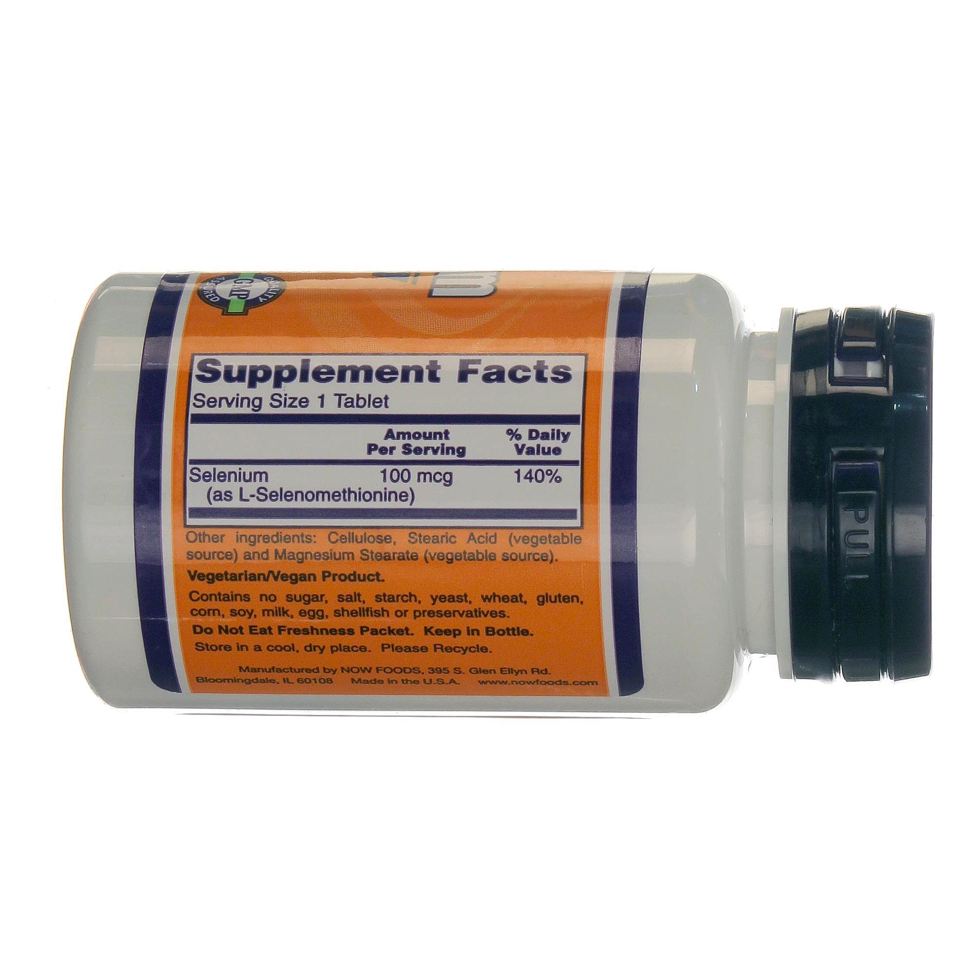 Selenium, Селен, Противоатеросклеротическое средство, Now Foods, 100 мкг, 100 таблеток