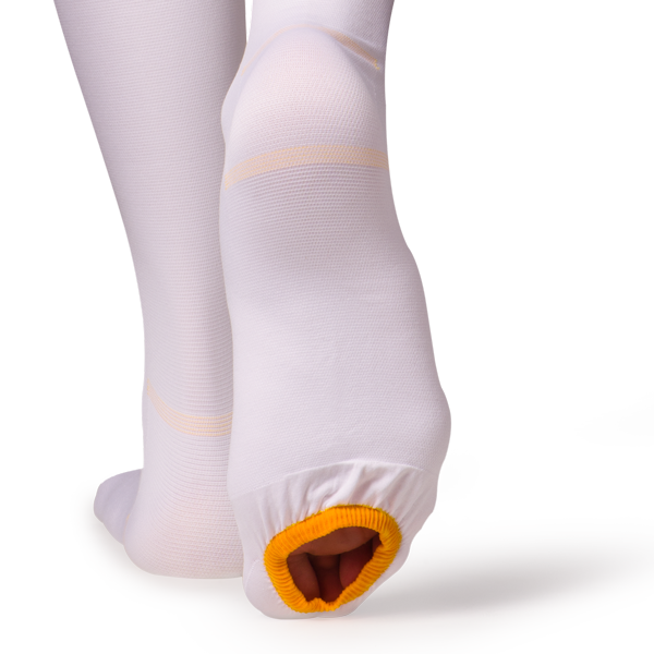 Чулки противоэмболические II класс компрессии 22-32 mmHg B.Well JW-224 размер 3 белые