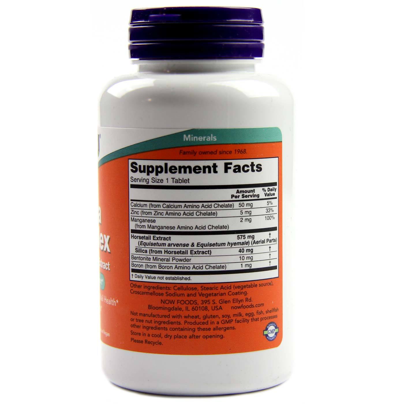 Silica Complex, Сила волос и ногтей, Минералы, Now Foods, 500 мг, 90 таблеток