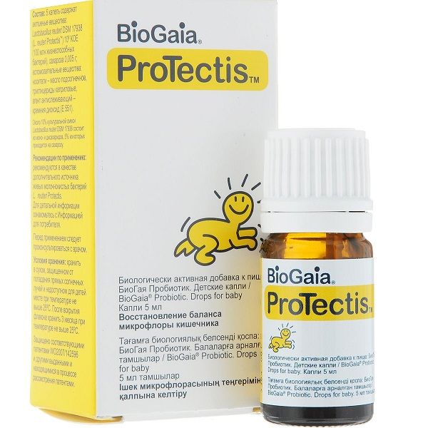Детские капли BioGaia Protectis для восстановления баланса микрофлоры кишечника, 5 мл