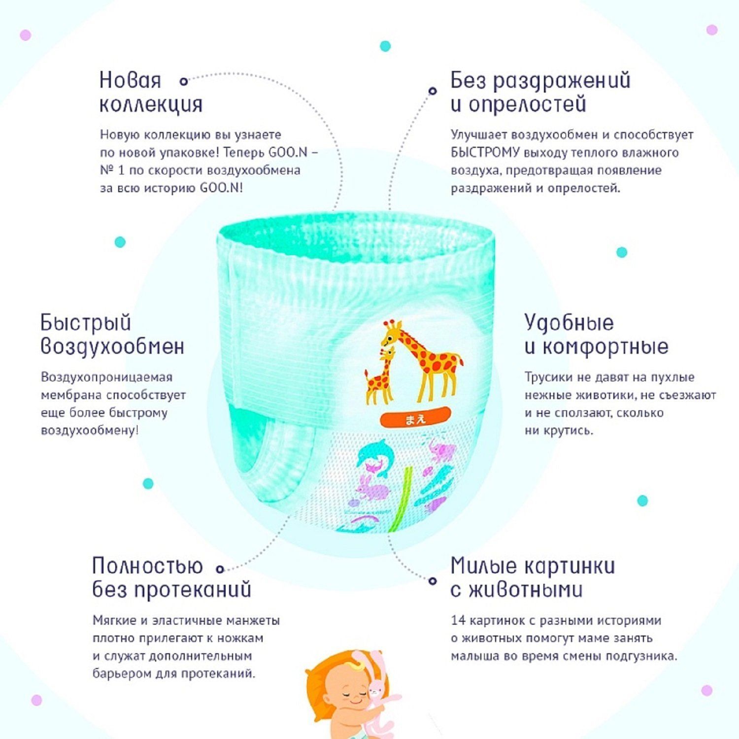 Подгузники-трусики Goon XL 12-20кг, 38 шт