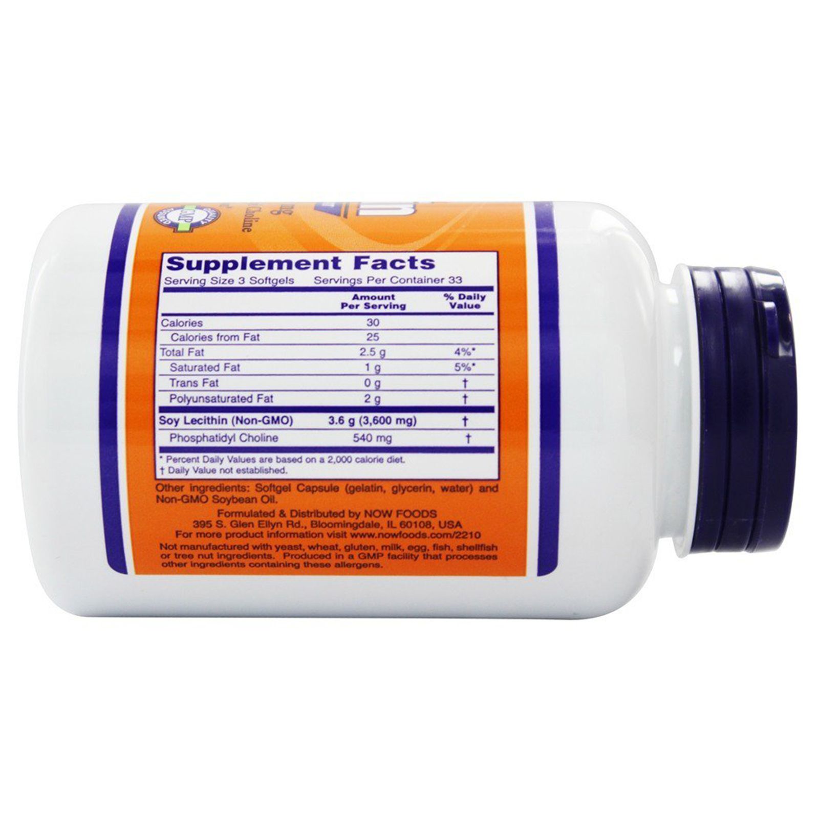 Lecithin, Лецитин, Нервные расстройства, Now Foods, 1200 мг, 100 капсул
