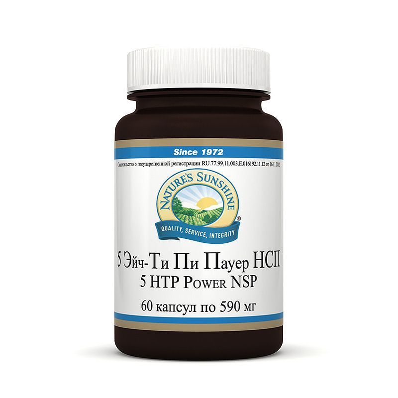5 Эйч Ти Пи Пауер, Снимает нервное перенапряжение, NSP, 590 мг, 60 капсул