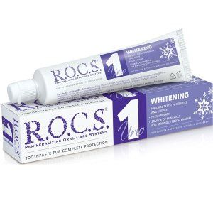 Зубная паста R.O.C.S. Uno Whitening Отбеливающая, 74 г