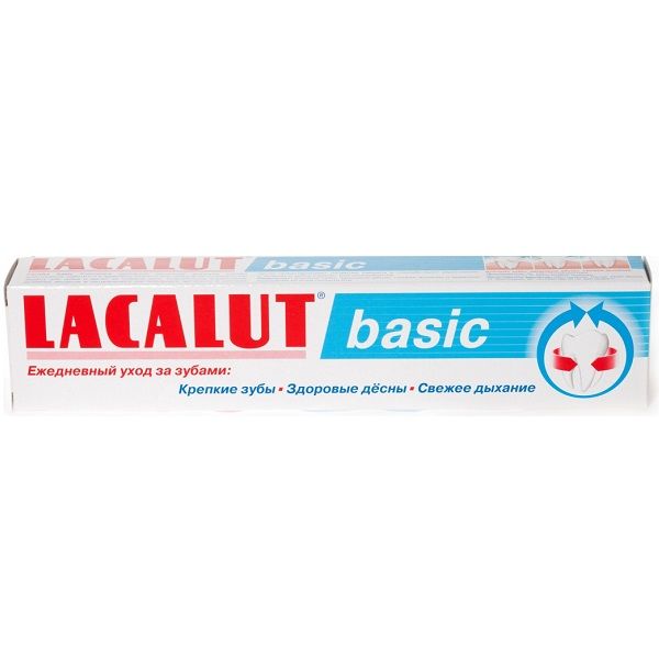 Зубная паста для ежедневного ухода за зубами Lacalut Basic, 75 мл