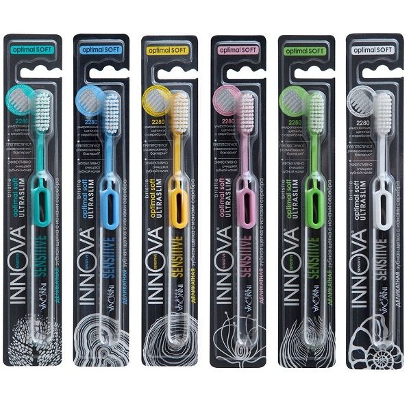 Деликатная зубная щетка Innova с ионами серебра