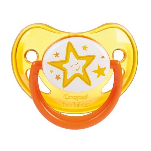 Пустышка силиконовая ортодонтическая Night Dreams 0-6 мес. Canpol Babies, 1 шт