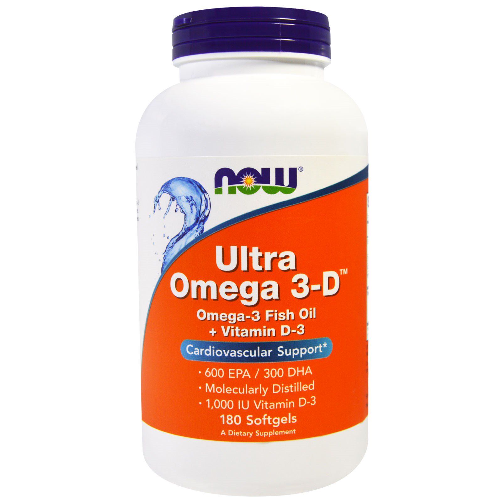 Ультра Омега 3-D Ultra Omega 3-D для здоровья сердца Now Foods, 180 шт