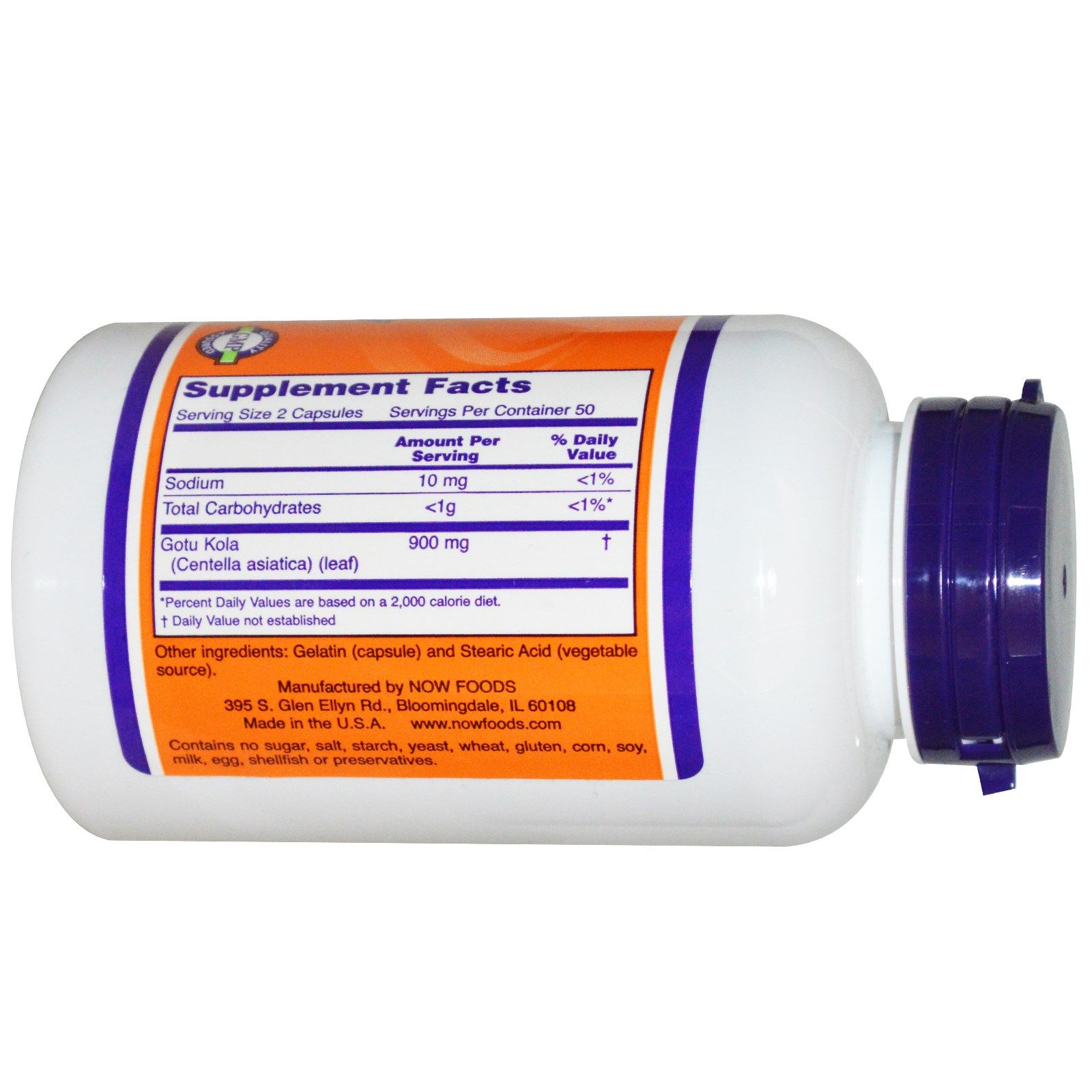 Gotu Kola, Готу Кола, Уход за венами, Now Foods, 450 мг, 100 капсул