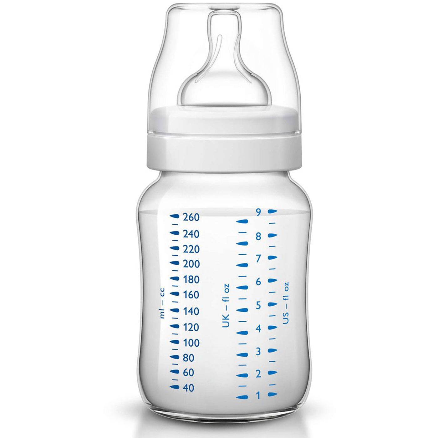 Бутылочка и соска с медленным потоком для детей от 1 месяца Philips Avent, 260 мл, 2 шт.