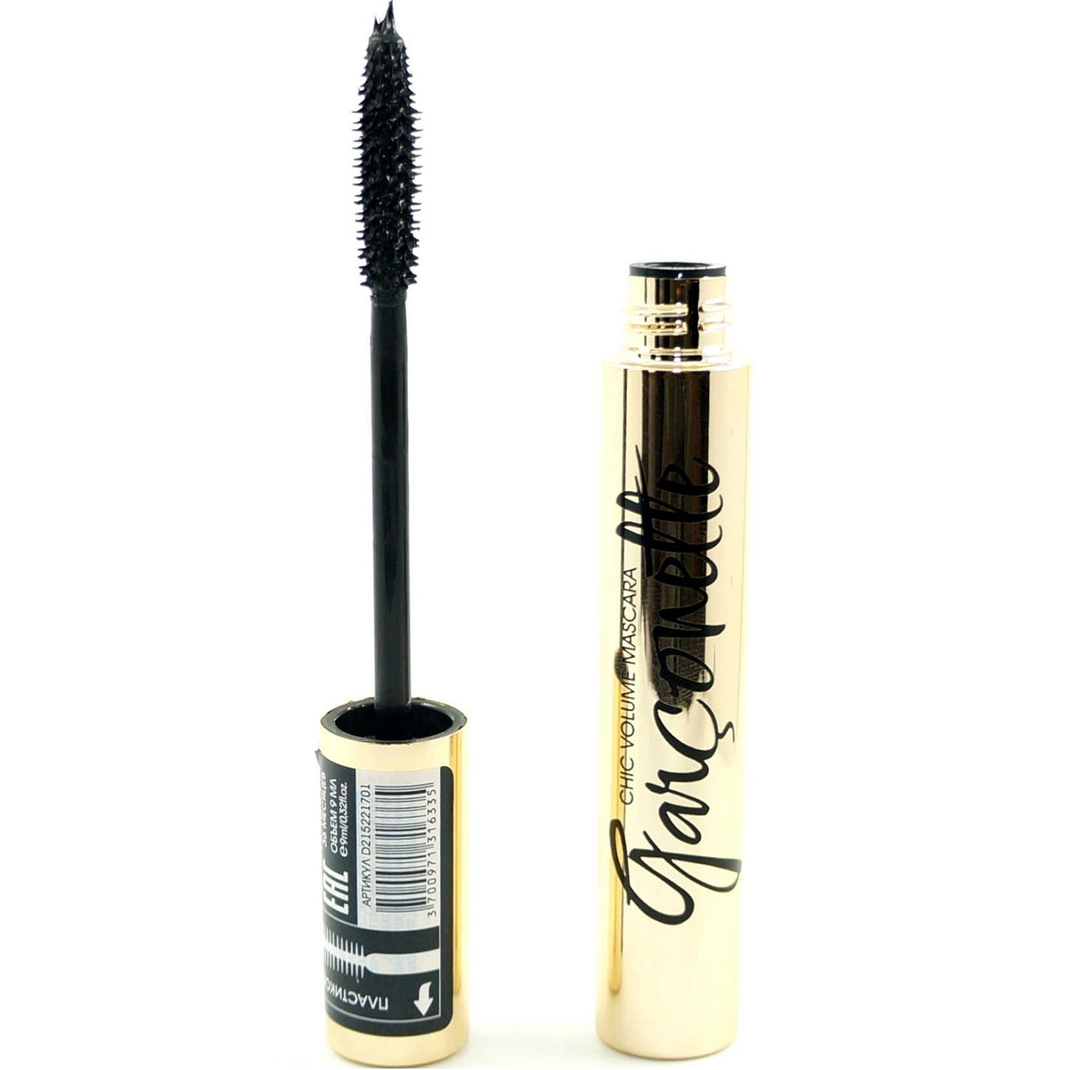 Тушь для ресниц с эффектом супер-объема Vivienne Sabo Garconette тон 01 черный, 9 мл