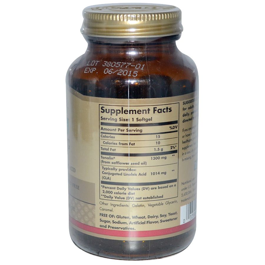 Солгар тоналин клк источник полиненасыщенных жирных кислот Solgar, 1300 мг, 60 гелевых капсул