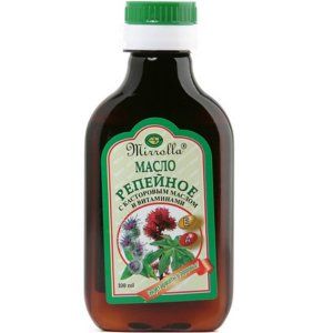 Репейное масло с витаминами А и Е Мирролла, 100 мл