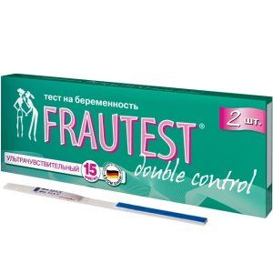 Тест для определения беременности Frautest Double Control, 2 шт