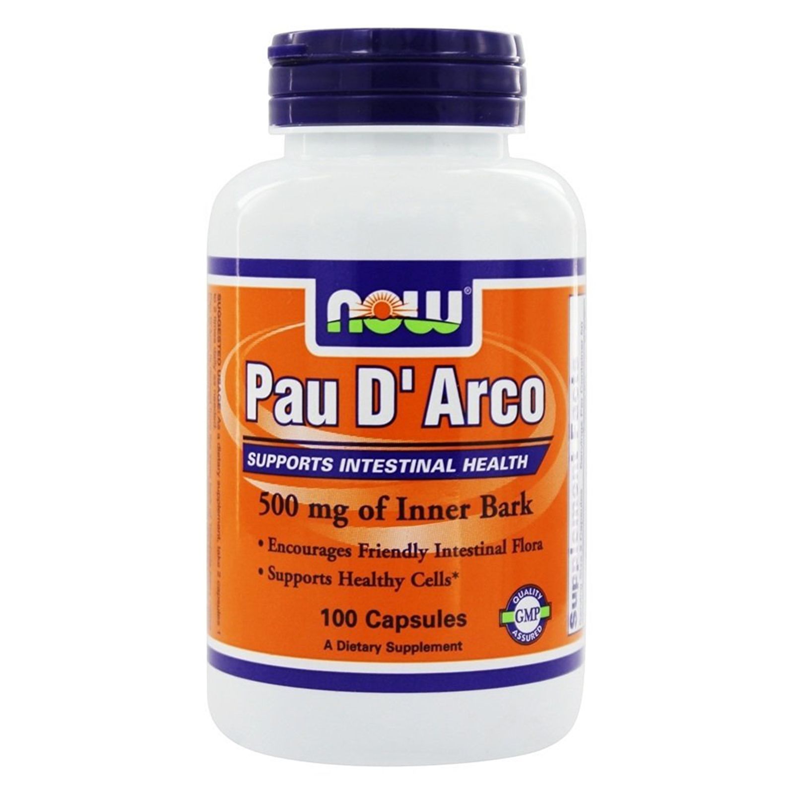 Pau D'Arco  Пау Дэ Арко  Природный антибиотик  Now Foods, 500 мг, 100 капсул