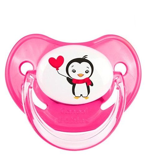 Пустышка силиконовая анатомическая Penguins с 18 мес. Canpol Babies, 1 шт