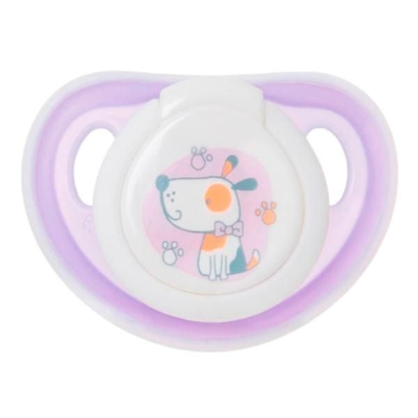 Пустышка силиконовая ортодонтическая с кольцом от 0 мес. Мир Детства, 1 шт