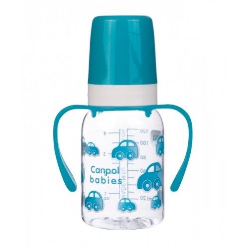 Бутылочка тритановая с ручками с силиконовой соской Canpol Babies, 120 мл