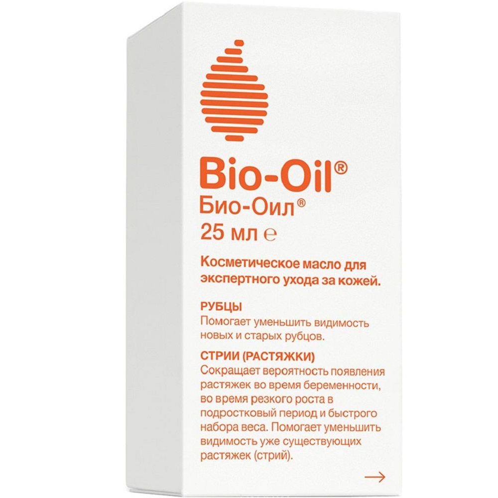 Масло косметическое от шрамов, растяжек, неровного тона Bio-Oil, 25 мл