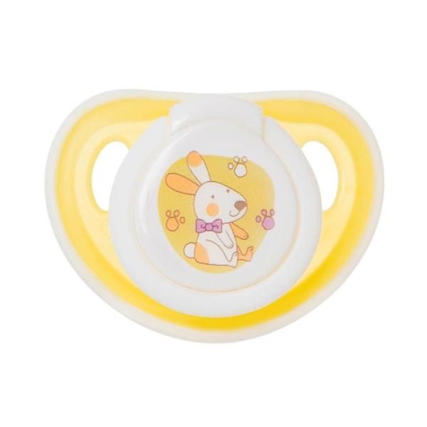 Пустышка силиконовая классическая бабочка с кольцом от 0 мес. Мир Детства, 1 шт