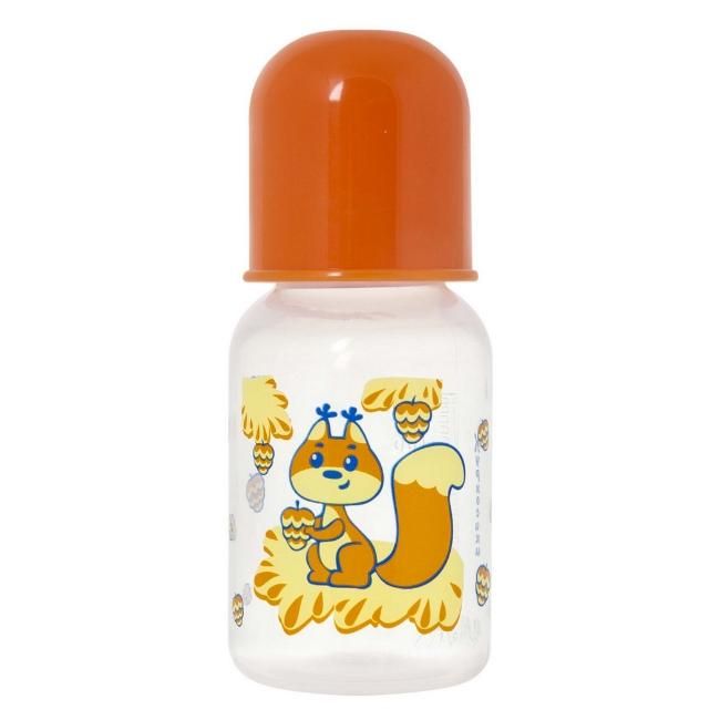 Бутылочка полипропиленовая с латексной соской мои любимые жтвотные Курносики, 125 мл
