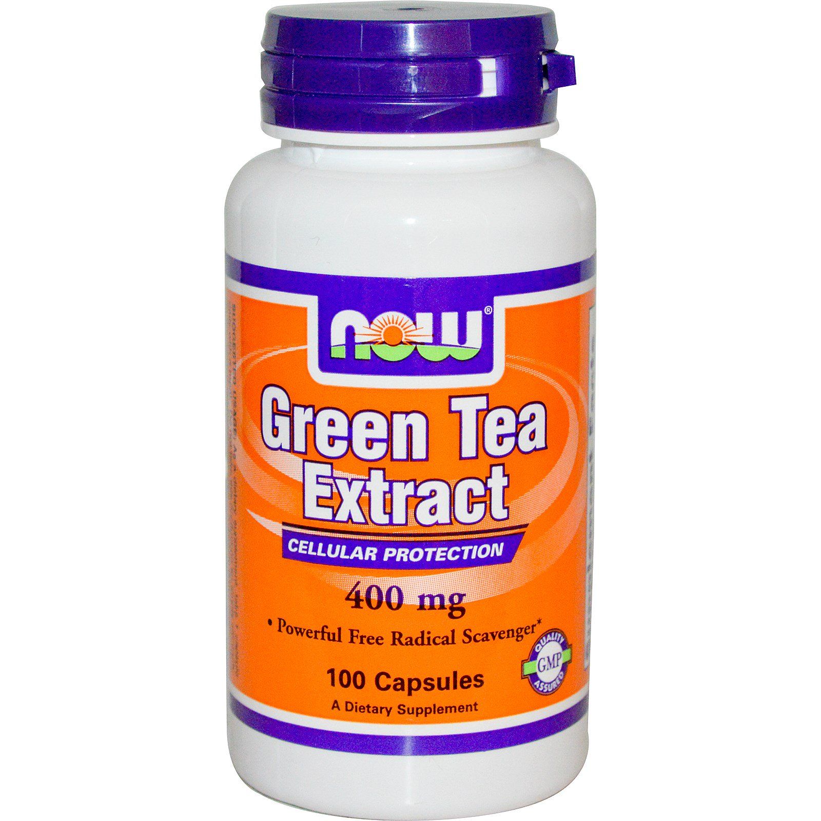 Экстракт зелёного чая Green Tea Extract для уменьшения чувства усталости и улучшения умственной деятельности 400 мг Now Foods, 100 шт