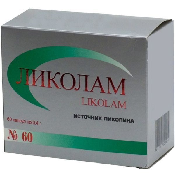 Источник ликопина Ликолам для лечения аденомы и простатита 0,4 г, 60 шт