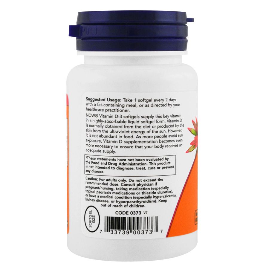 Vitamin D3 лечение недостатка витамина D3 Now Foods, 5000 мкг, 240 капсул