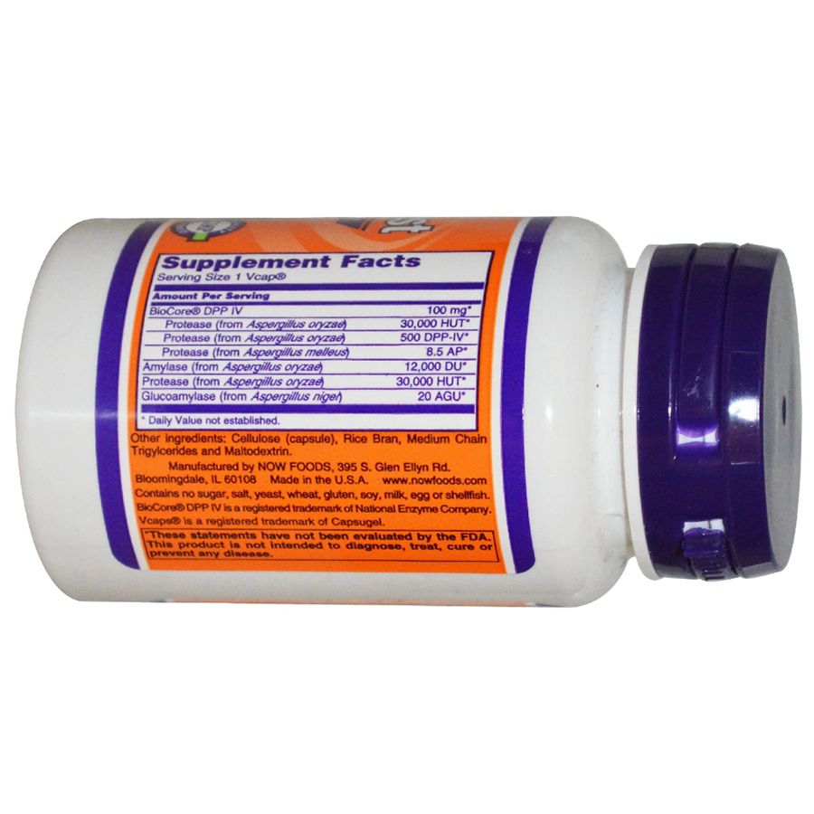 Gluten digest нормализация процесса пищеварения Now Foods, 60 вегетарианских капсул