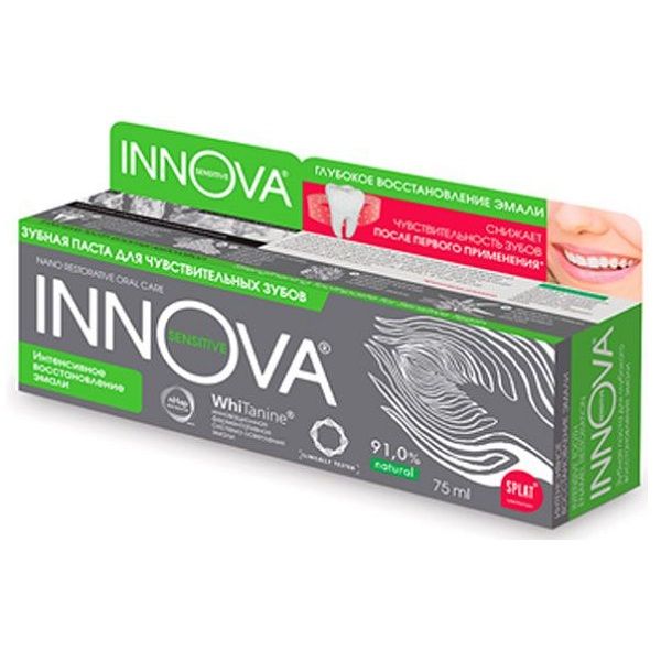 Зубная паста Innova Sensitive "Интенсивное восстановление эмали" для чувствительных зубов, 75 мл