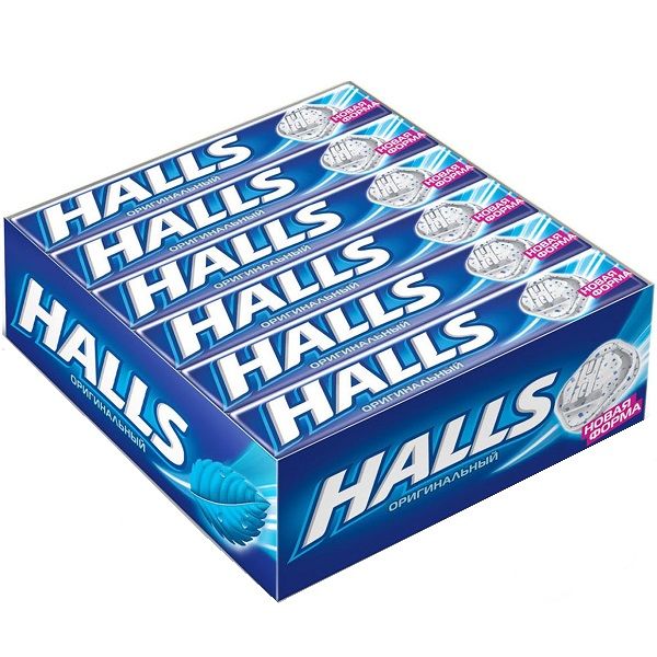 Карамель леденцовая Halls оригинальный, 12 упаковок по 25 г
