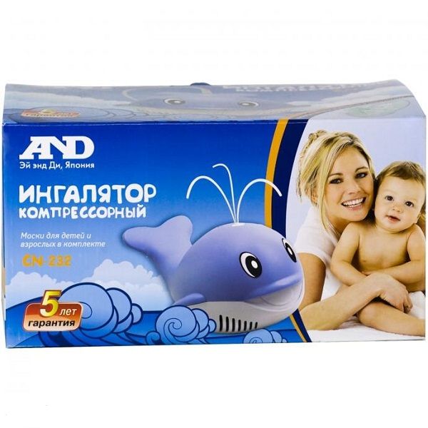 Компрессорный ингалятор A&D CN-232 "Китенок" (небулайзер)