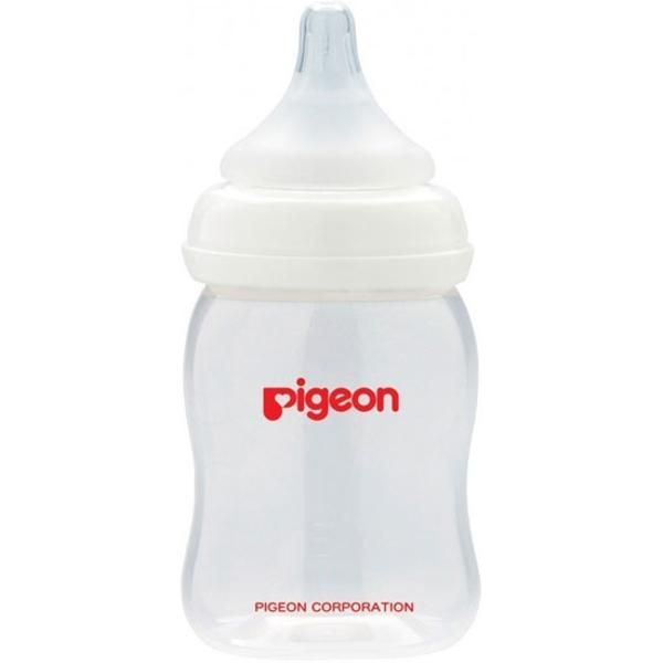 Бутылочка для кормления Peristaltic Plus с широким горлом с силиконовой соской Pigeon, 160 мл