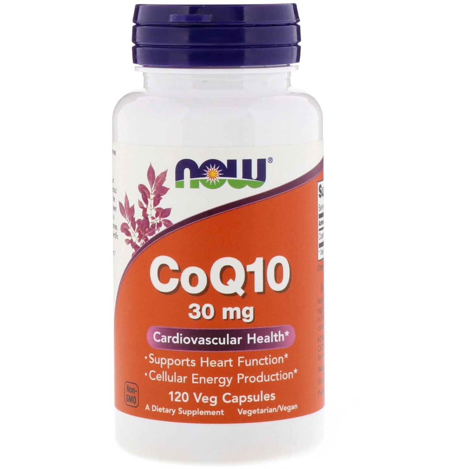 Кофермент Q10 CoQ10 Now Foods 30 мг, 120 вегетарианских капсул