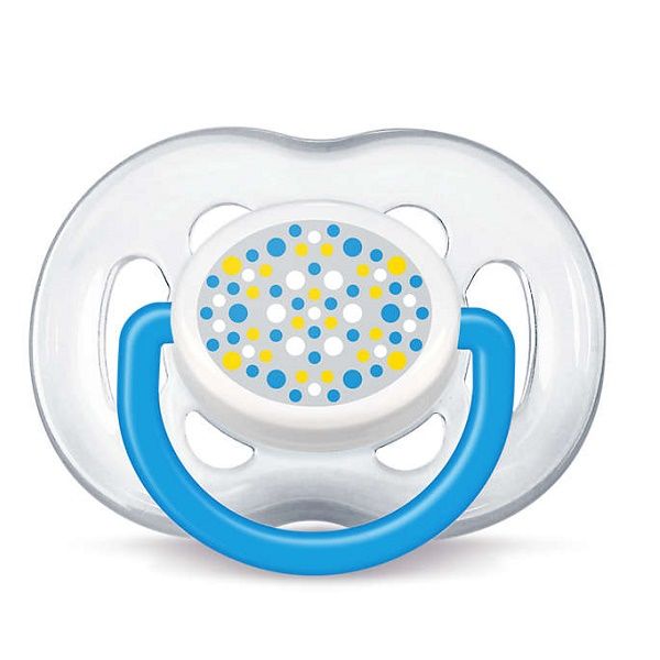 Силиконовая пустышка AVENT Freeflow для мальчиков 6-18 мес. (2 шт. в упаковке) SCF180/27