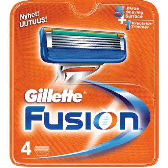Сменные кассеты fusion для бритья Gillette, 4 шт