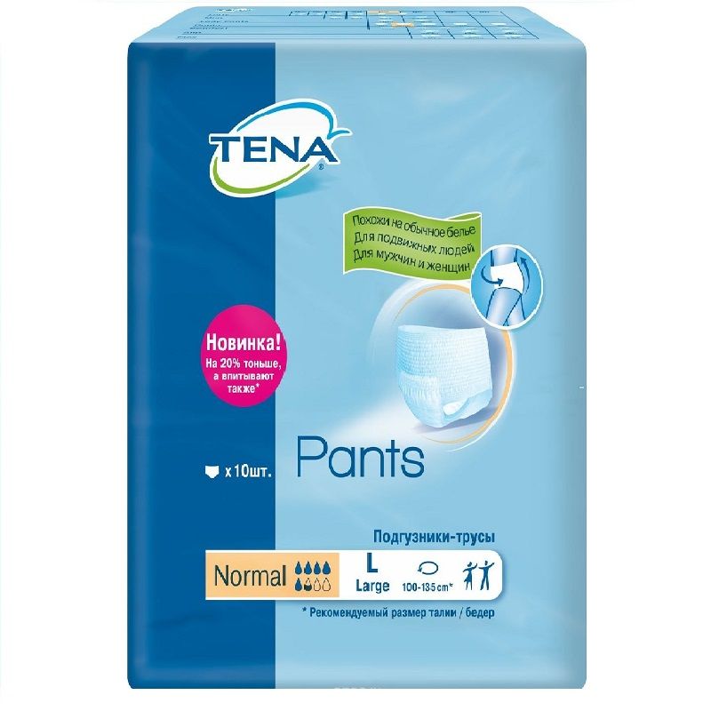 Подгузники-трусы Pants Normal для взрослых L Tena, 10 шт
